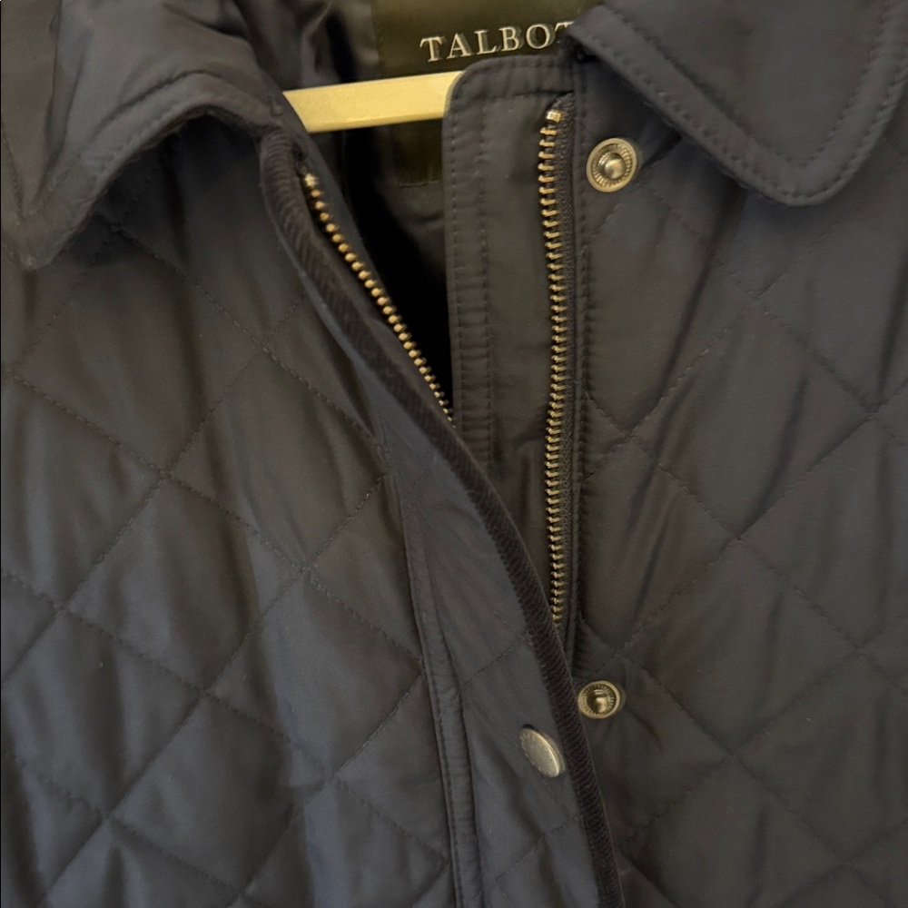 Talbots Dark Blue Quilted Barn Jacket, Size Large - Picture 4 of 6